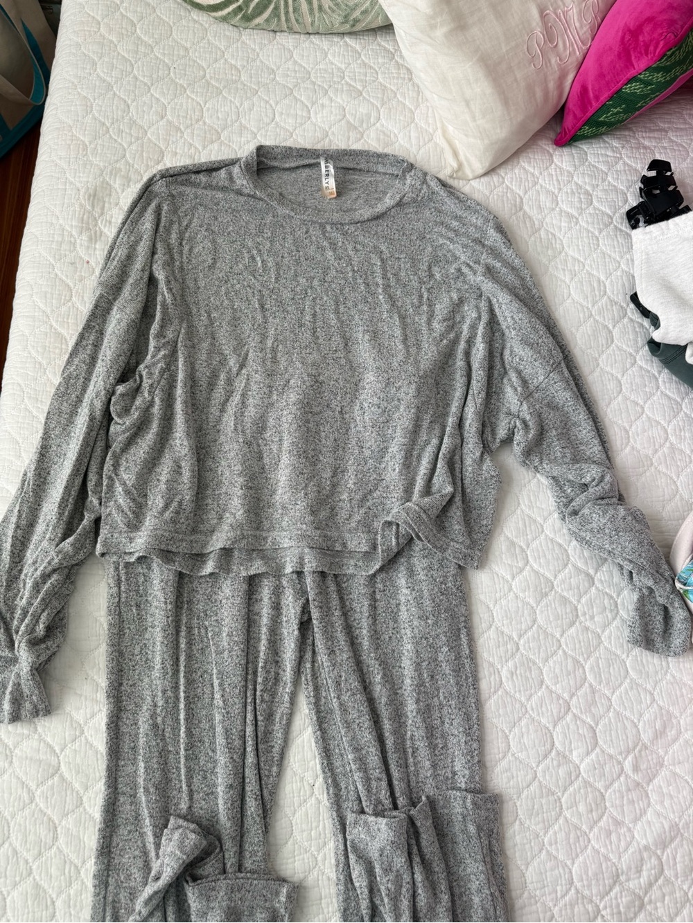 Soft Heather Gray Loungewear Set